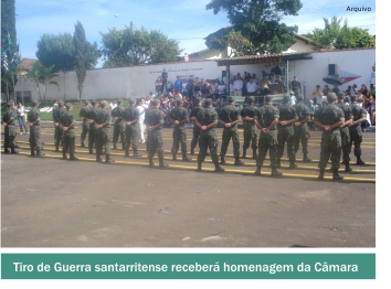 Câmara Municipal irá prestar homenagem aos atiradores Destaques do Ano do TG nesta terça-feira