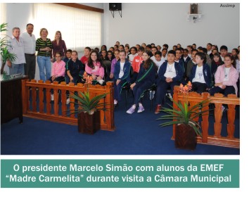 Câmara recebe alunos da EMEF “Madre Carmelita”
